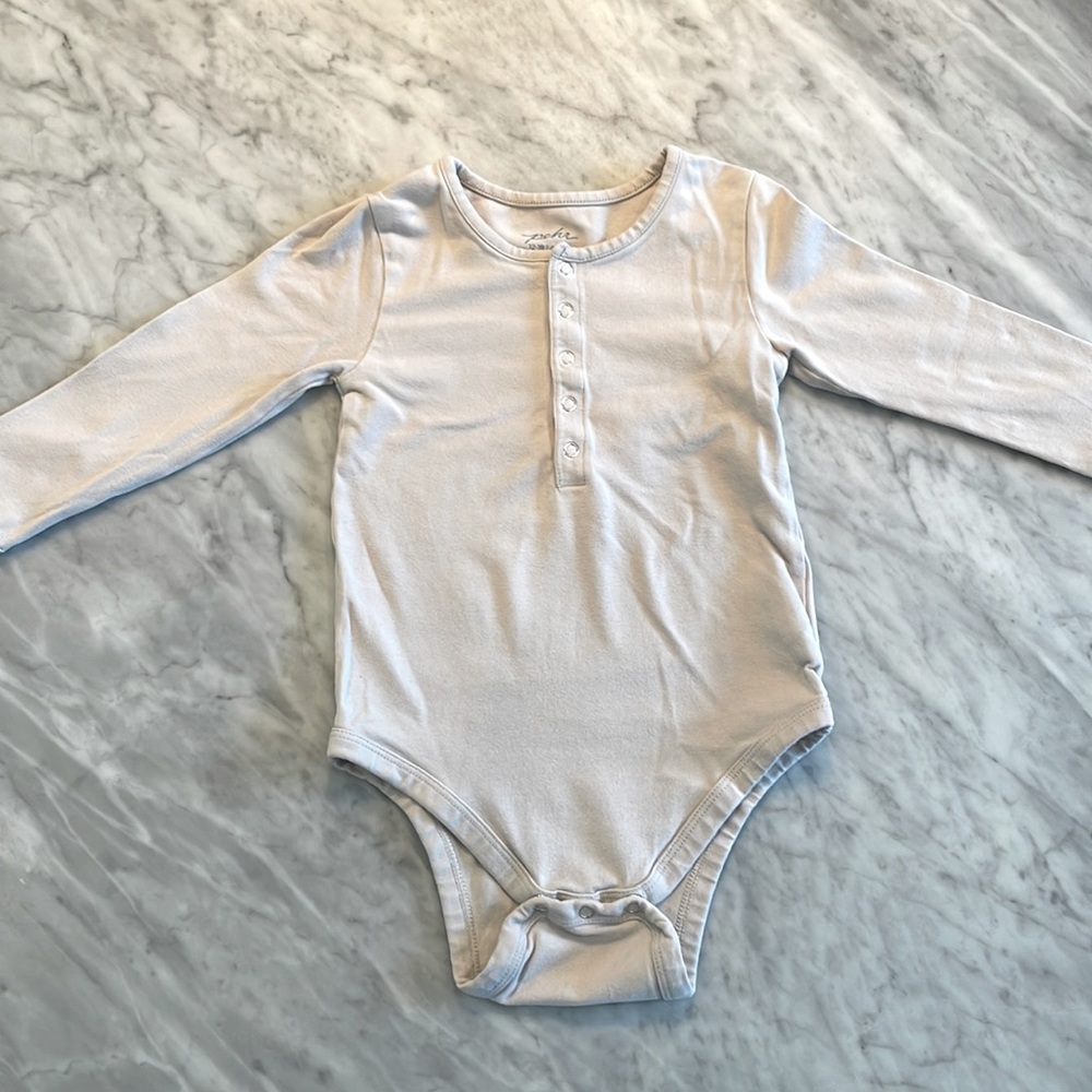 Pehr grey snap front Henley onsie